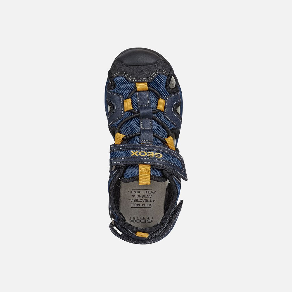 Sandales Geox Borealis - Bleu Marine/Jaune - Garcon 920436-VLC